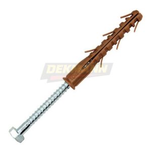 Дюбель фасадный DEKMANN EMDF-H 10х80 с шурупом с шестигранной головой Zn (50 шт/уп.)