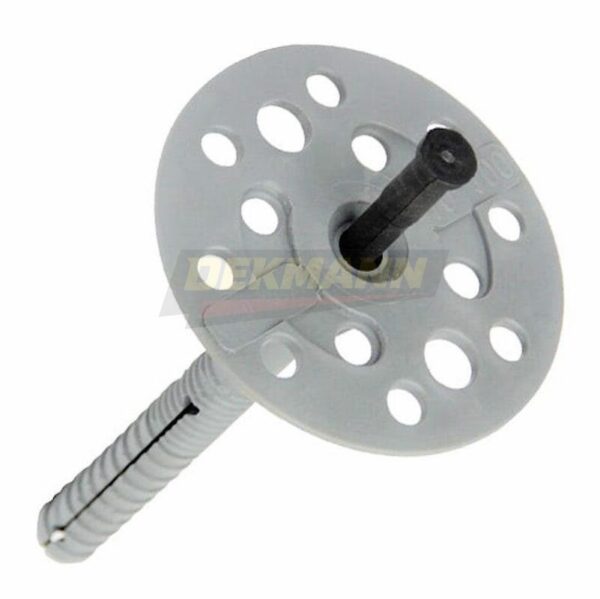 Дюбель "Гриб" для теплоизоляции DEKMANN EMDT-P 10х200 с пластиковым гвоздем нейлон (500 шт/уп.)