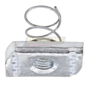 Гайка канальная с короткой пружиной DEKMANN EMSN S M6 35х20х6 для профиля Strut 41х21 Zn (100 шт/уп.)