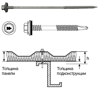 Саморез HARPOON HSP3-R-S19 5,5/6,3×115