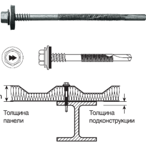 Саморез HARPOON HSP-R-S19 5,5/6,3×105