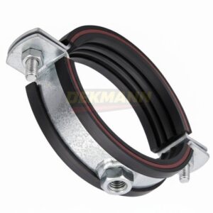 Хомут трубный DEKMANN EMCP-H2 HDG 87-94 (3") для высоких нагрузок с гайкой М12 HDG (30 шт/уп.)
