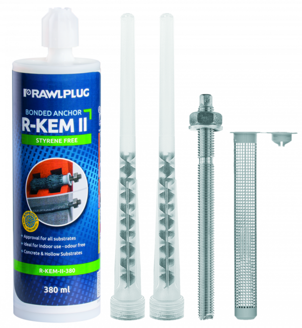 R-KEM-II-SET Химический анкер Rawlplug универсальный полиэстер, 175 мл (комплект) (арт. R-KEM-II-175-SET)