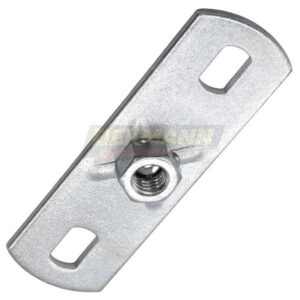 Пластина опорная с гайкой DEKMANN EMMS-PH M12 (40х120х4) для высоких нагрузок Zn (40 шт/уп.)