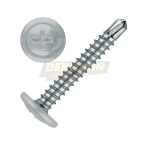 Саморез DEKMANN EMSP-S 4,2х16 (RAL 7004) ПШ со сверлом Zn (1000 шт/уп.)