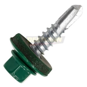 Саморез кровельный DEKMANN EMSR-M 5,5х19 (RAL 6029) сверло №3 для металлической обрешетки с EPDM шайбой Zn (250 шт/уп.)