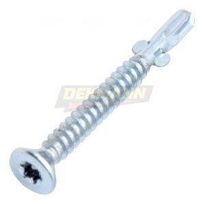 Саморез с ушками DEKMANN EMSE 4,2х41 потайной со сверлом, шлиц TORX для ЦСП и фанеры Zn (1000 шт/уп.)