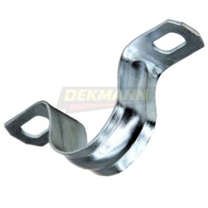 Скоба двухлапковая DEKMANN EM-SMD 31-32 мм металлическая для труб, металлорукава и кабеля Zn (300 шт/уп.)