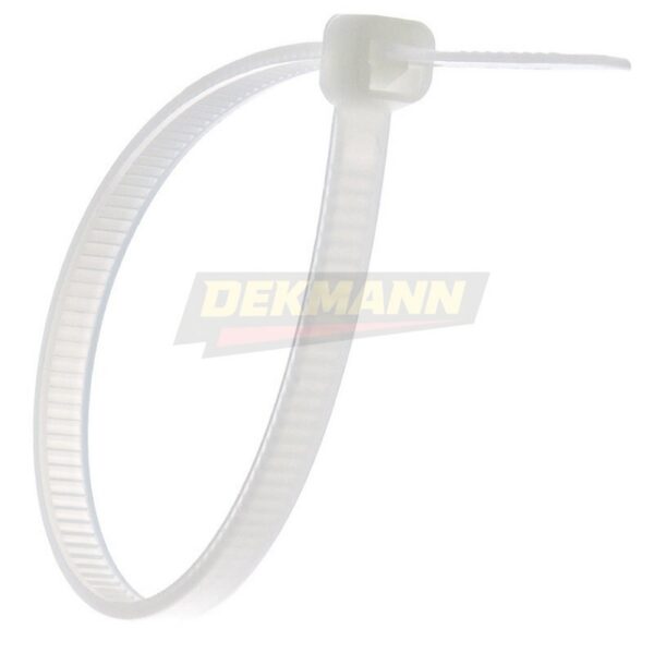 Стяжка кабельная DEKMANN EMS-W 7,6х400 белая нейлон 6.6 (100 шт/уп.)