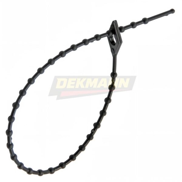 Стяжка кабельная многоразовая с шариковым замком DEKMANN EMS-BB 2,5х180 черная нейлон 6.6 (100 шт/уп.)