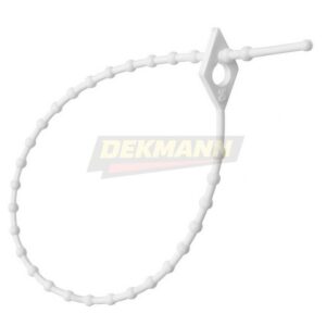 Стяжка кабельная многоразовая с шариковым замком DEKMANN EMS-WB 2,5х180 белая нейлон 6.6 (100 шт/уп.)