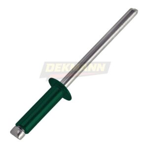 Заклепка вытяжная DEKMANN EMZV 3,2х8 Al/St (RAL 6005) с выпуклой шляпкой Al/St (1000 шт/уп.)