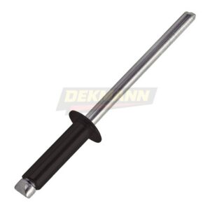 Заклепка вытяжная DEKMANN EMZV 3,2х8 Al/St (RAL 8019) с выпуклой шляпкой Al/St (1000 шт/уп.)