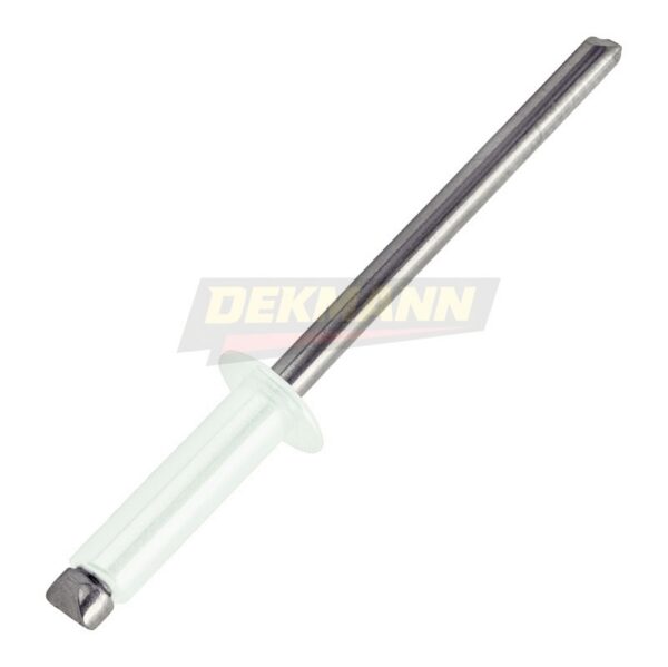 Заклепка вытяжная DEKMANN EMZV 3,2х8 Al/St (RAL 9003) с выпуклой шляпкой Al/St (1000 шт/уп.)