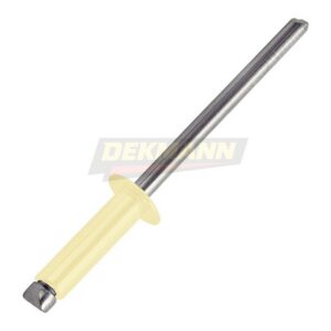 Заклепка вытяжная DEKMANN EMZV 4,0х10 Al/St (RAL 1014) с выпуклой шляпкой Al/St (1000 шт/уп.)