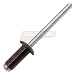 Заклепка вытяжная DEKMANN EMZV 4,8х12 Al/St (RAL 8017) с выпуклой шляпкой Al/St (500 шт/уп.)