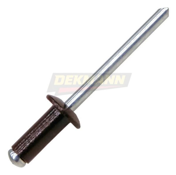 Заклепка вытяжная DEKMANN EMZV 4,8х12 Al/St (RAL 8017) с выпуклой шляпкой Al/St (500 шт/уп.)