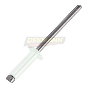 Заклепка вытяжная DEKMANN EMZV 4,8х12 Al/St (RAL 9003) с выпуклой шляпкой Al/St (500 шт/уп.)